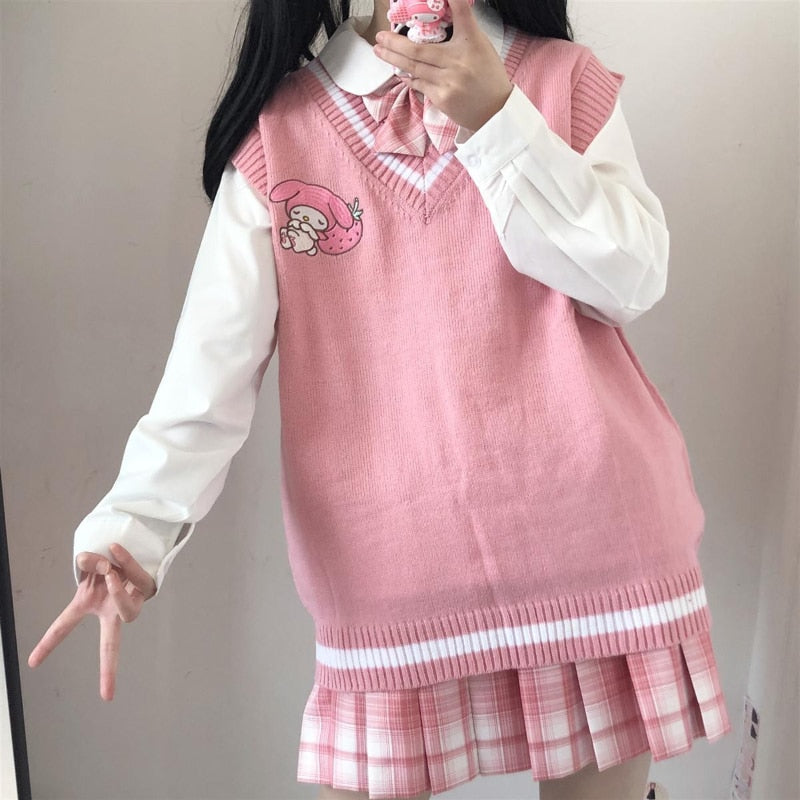 Kawaii Sweater Vest My Melody Pink