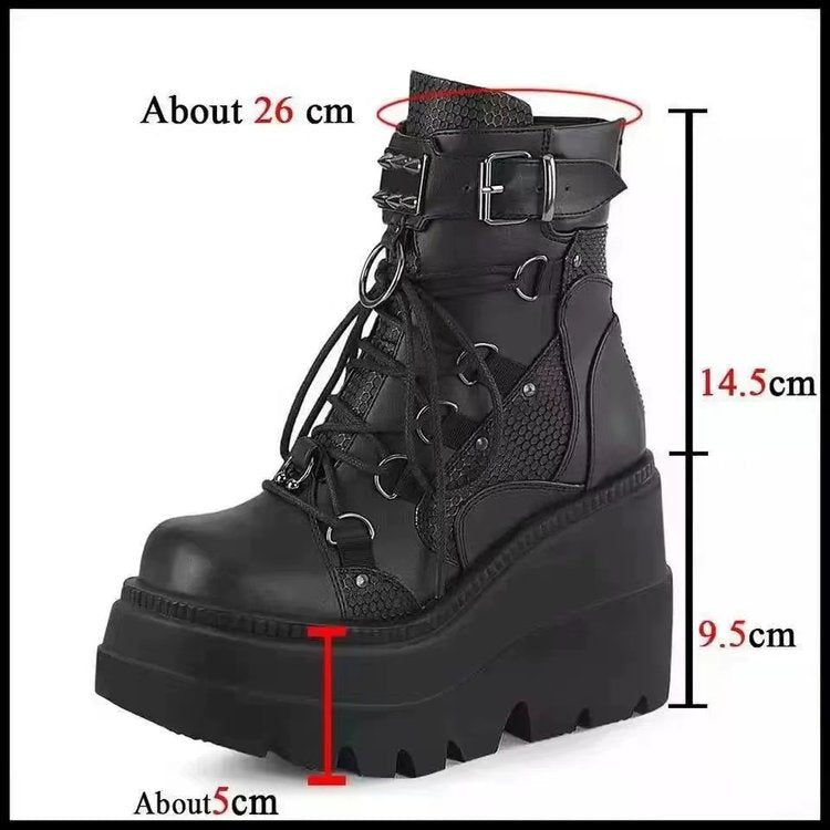 Egirl Darkwave Black Cyber Punk Sneakers