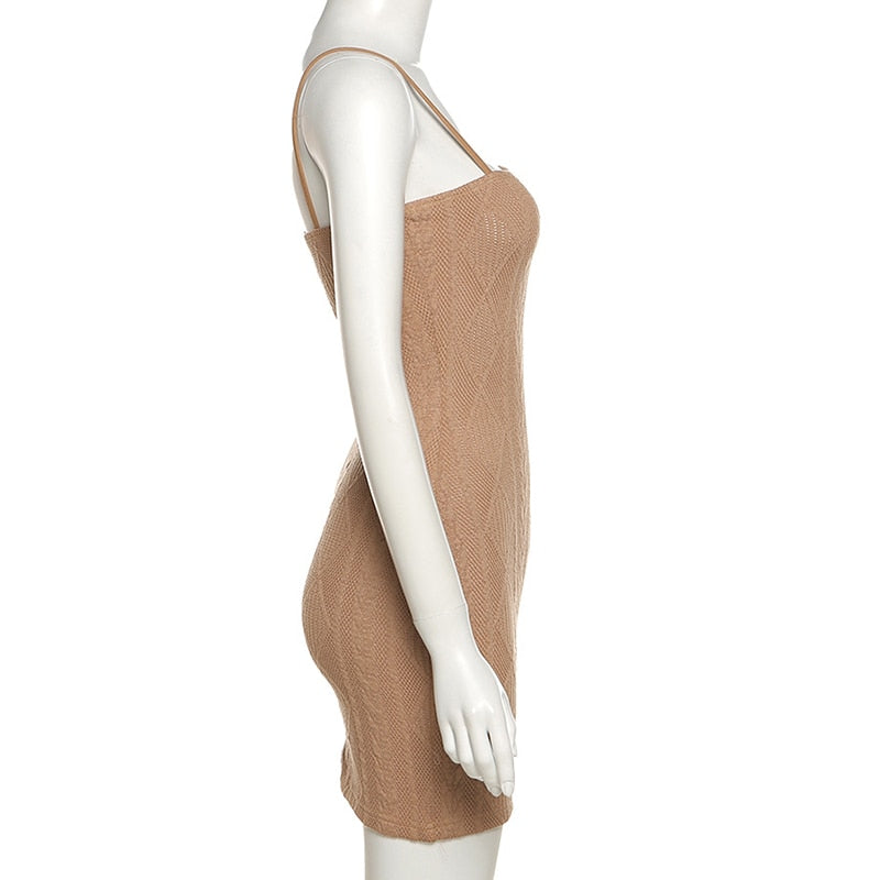 Pretty Bodycon Knitted Mini Dress