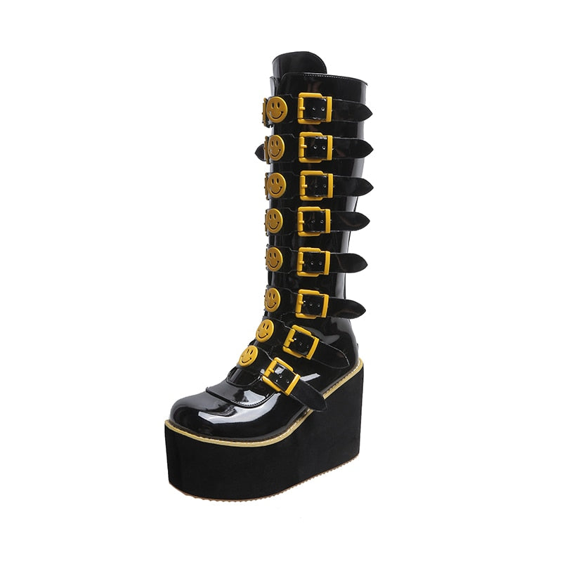 Punk Smiley Egirl Boots