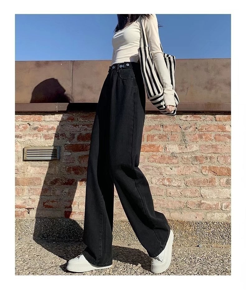 Y2K Grunge High Waist Denim Pants Wide Leg