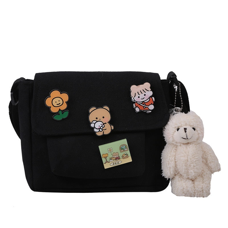 Kawaii Canvas Shoulder Bag