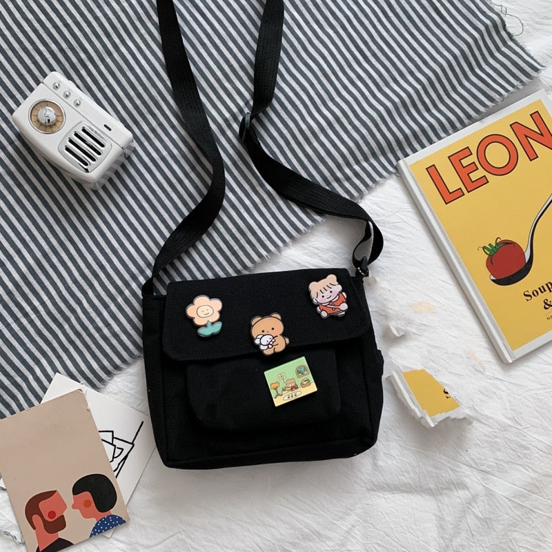 Kawaii Canvas Shoulder Bag