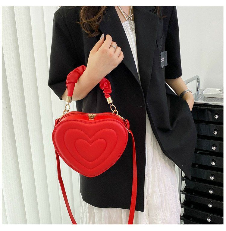 Y2K Aesthetic Retro Vintage Heart Shoulder Bag