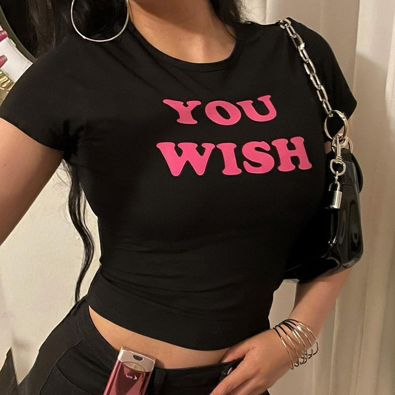 You Wish Y2K Crop Top 2000s