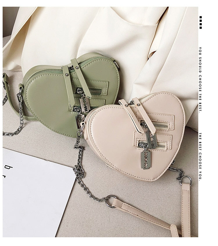 90s Grunge Heart Blade Crossbody Bag