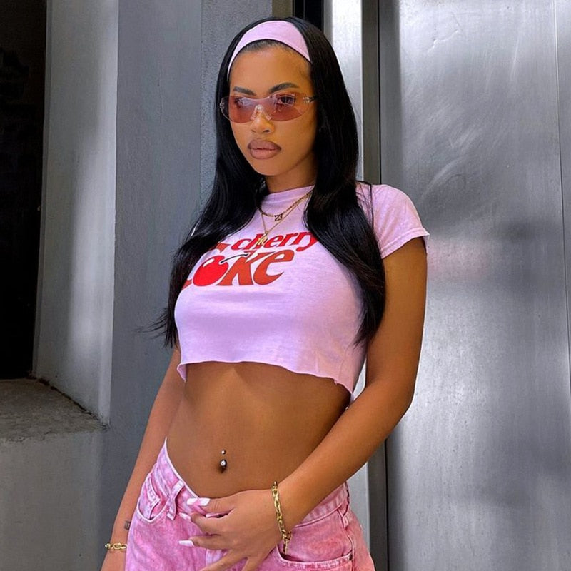 Vintage Cherry Coke Crop Top