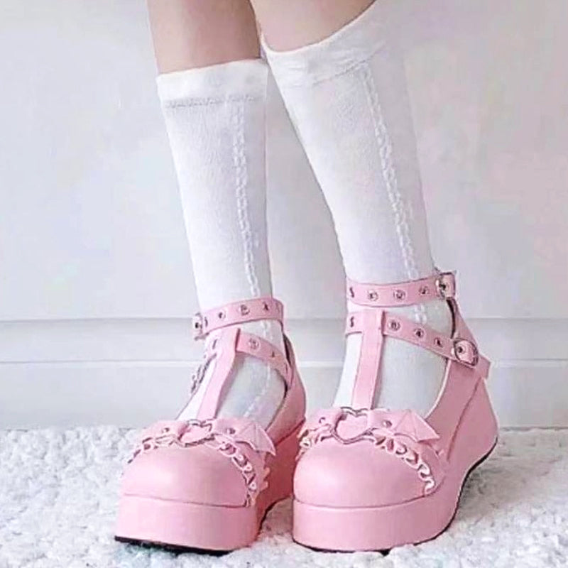 Sweet Lolita Pink Platform Mary Janes