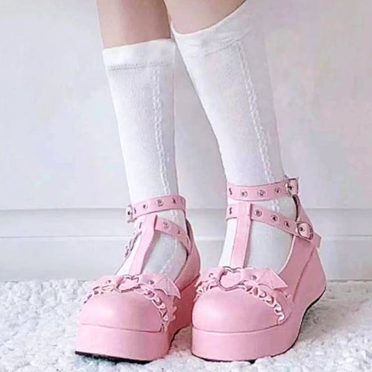 Sweet Lolita Pink Platform Mary Janes