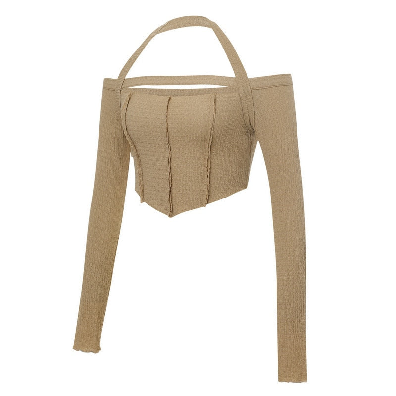 Fairy Grunge Long Sleeve Top Khaki