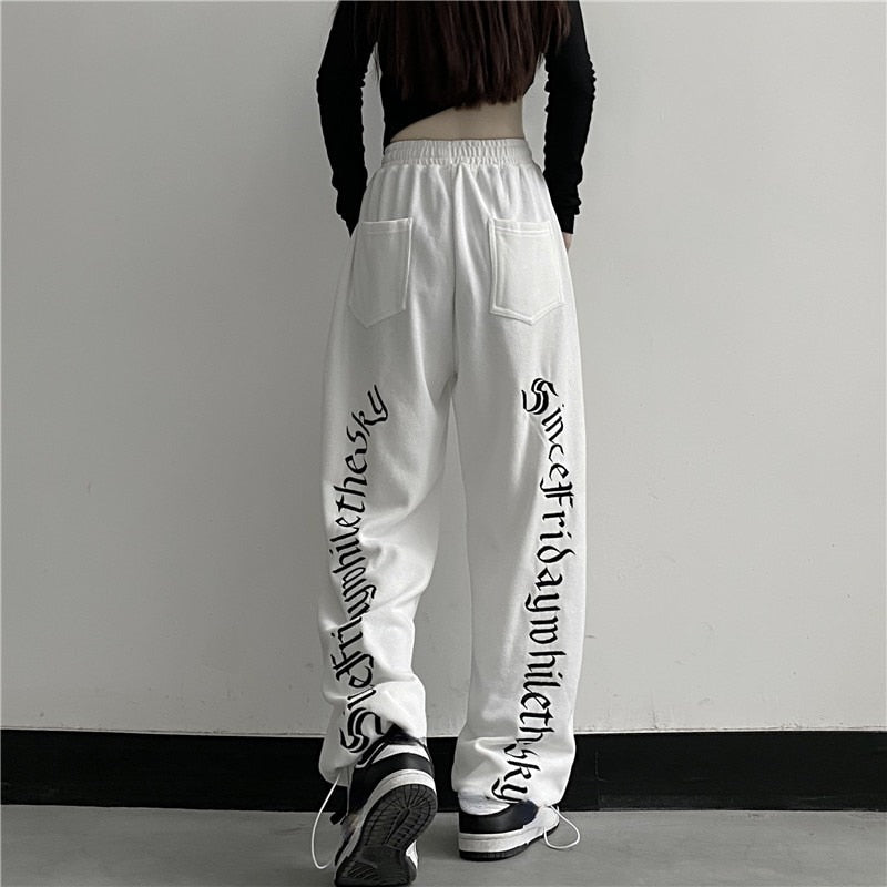 Dark Grunge Wide Leg Sweatpants