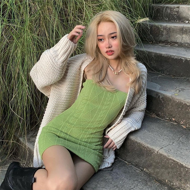 Pretty Bodycon Knitted Mini Dress