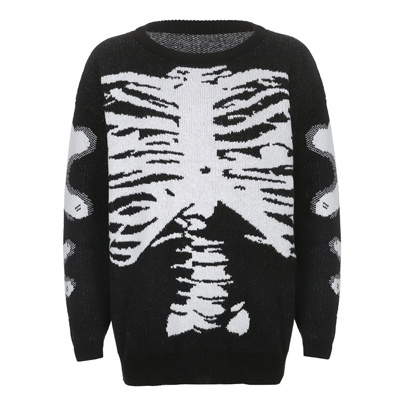 Gothic Aesthetic Skeleton Sweater