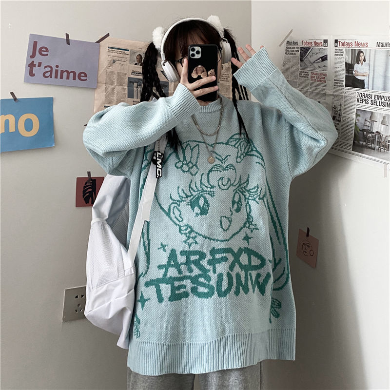 Sailor Moon Anime Pastel Goth Sweater