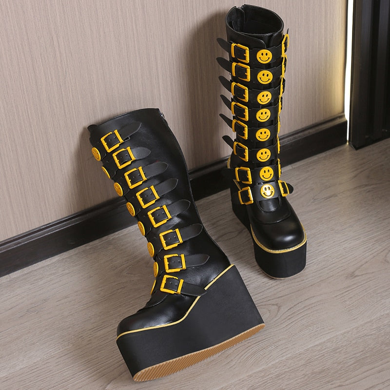 Punk Smiley Egirl Boots
