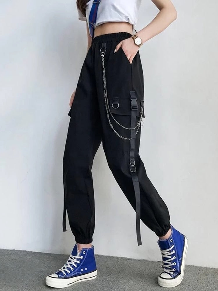 Techwear Cargo Pants Black