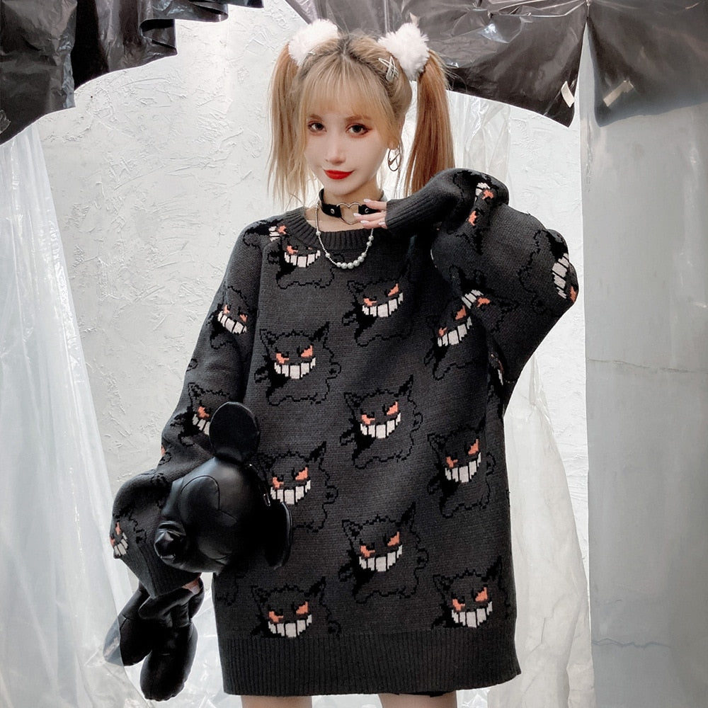 Pokemon Gengar Knitted Sweater