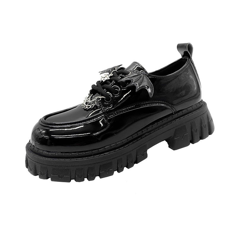 Preppy Bat Wings Gothic Shoes
