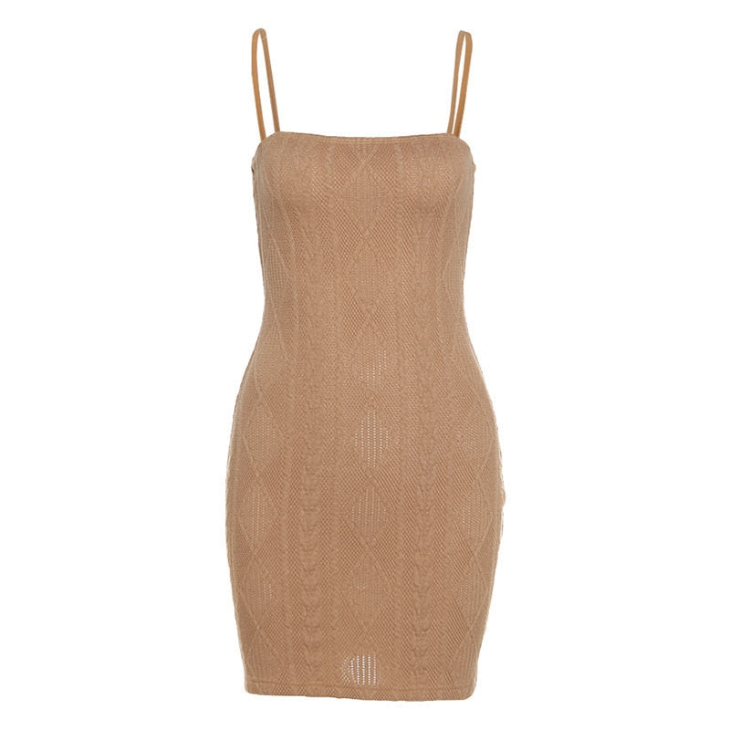 Pretty Bodycon Knitted Mini Dress