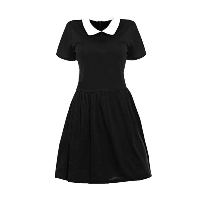 Wednesday Addams Cosplay Dress Short Sleeves