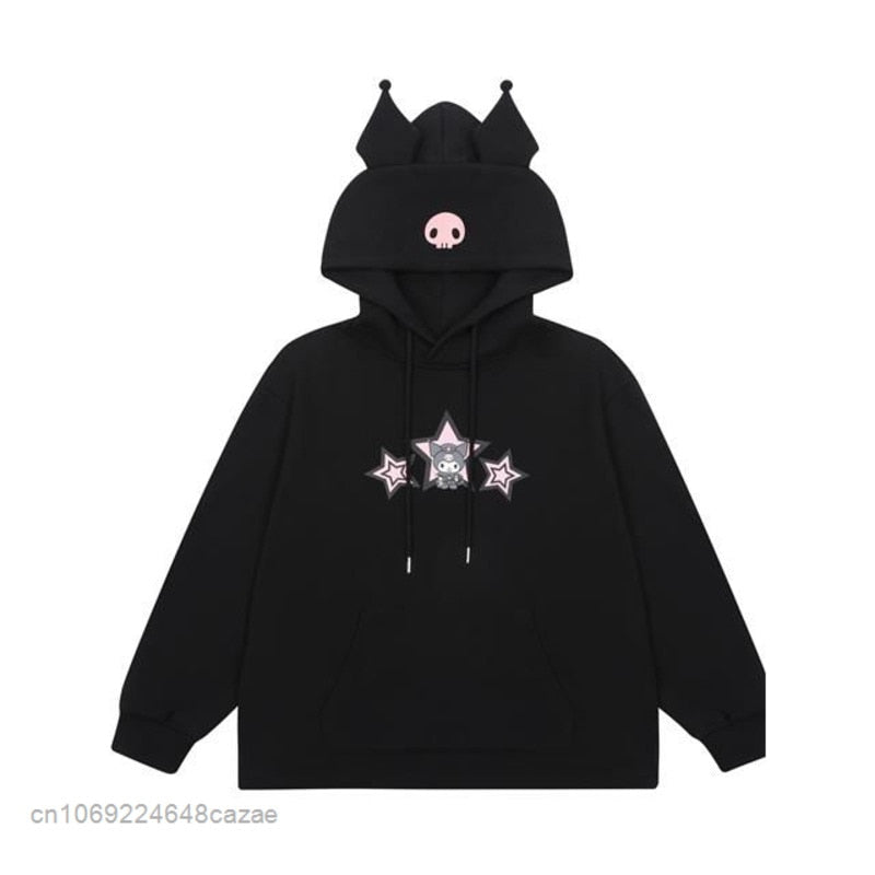 Sanriocore Kuromi Little Devil Hoodie Sweatshirt