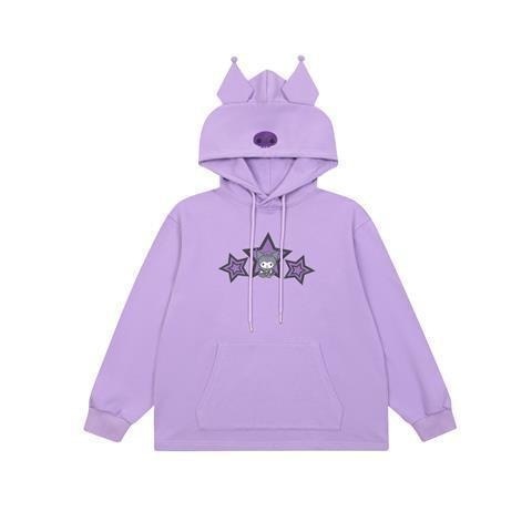 Sanriocore Kuromi Little Devil Hoodie Sweatshirt