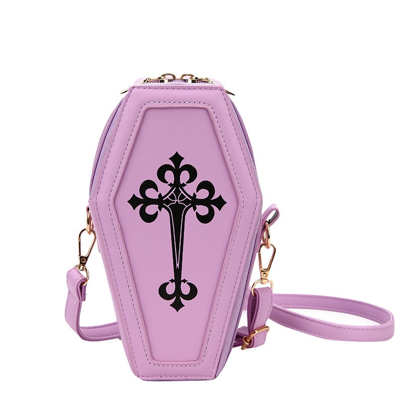 Pastel Goth Coffin Shape Purse