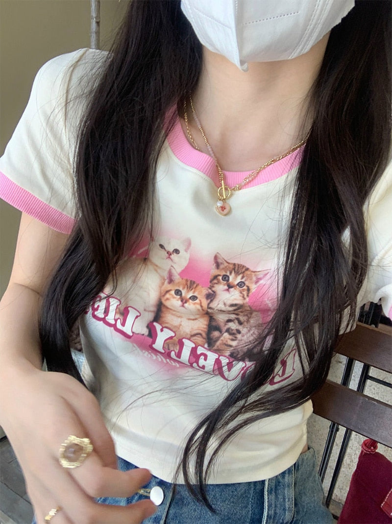 Lovely Life Kitten Crop Top