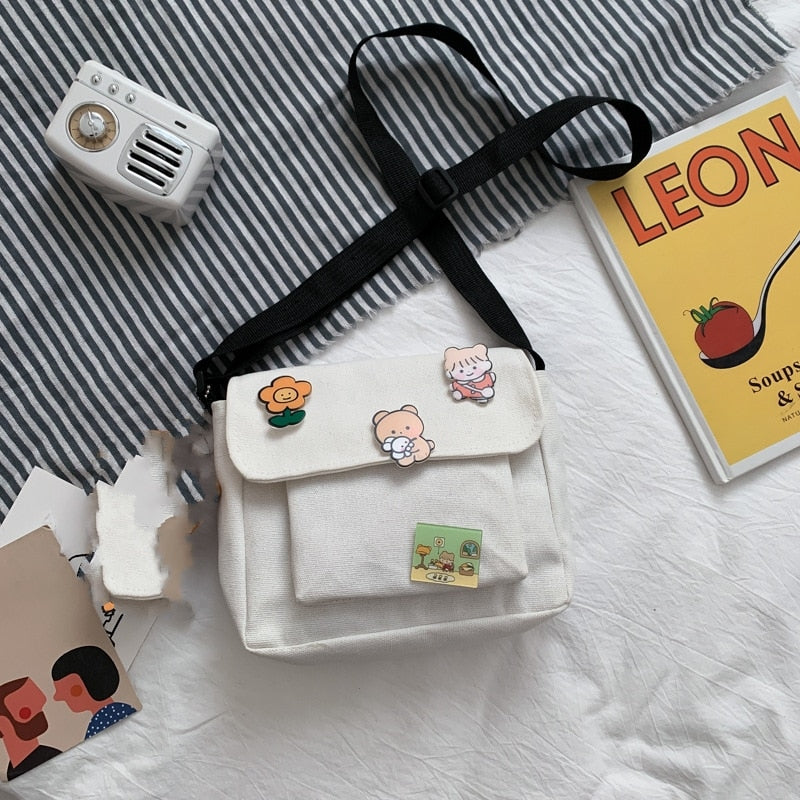 Kawaii Canvas Shoulder Bag