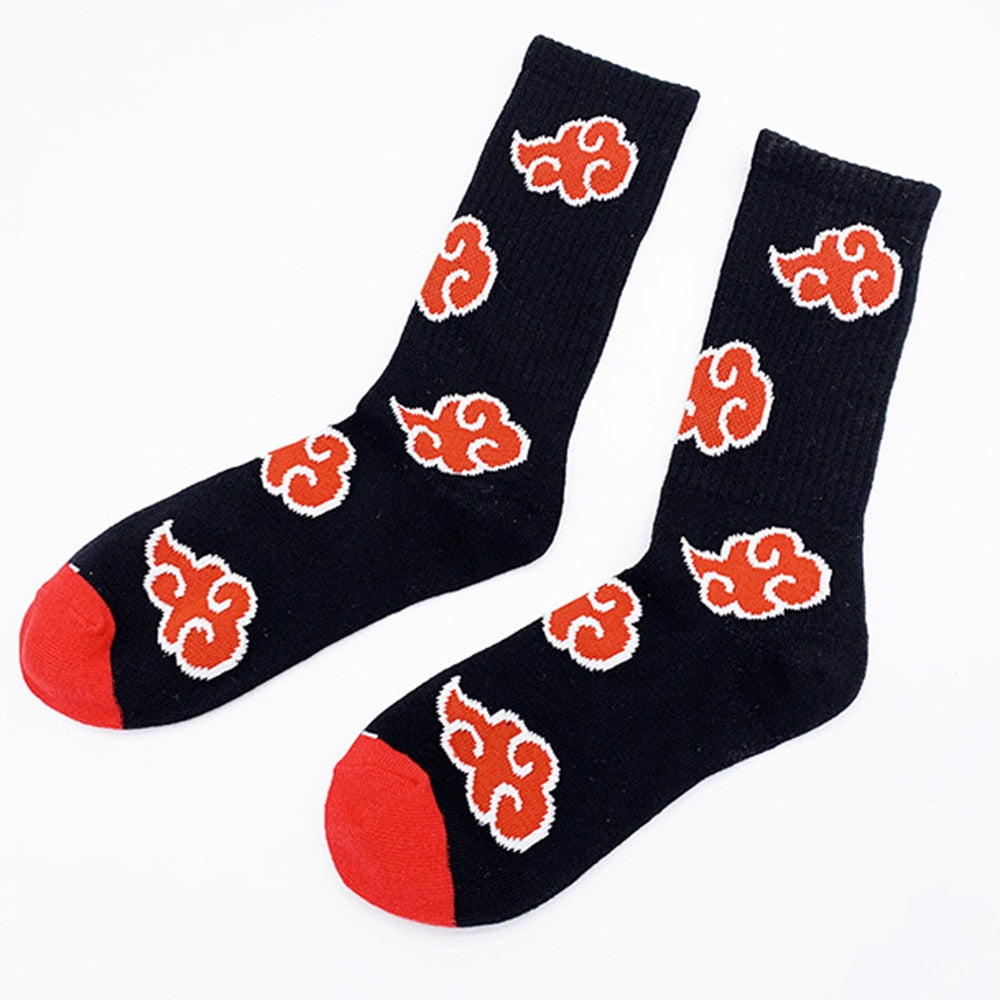 Naruto Akatsuki Red Cloud Socks