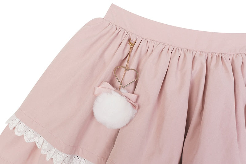 Lolita Cute Pink Skirt