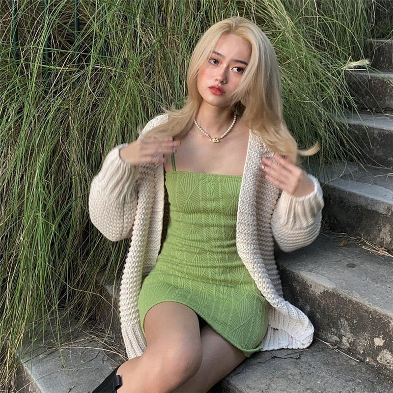 Pretty Bodycon Knitted Mini Dress