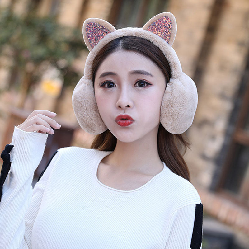 Kawaii Lovely Fur Cat Ears Earmuffs