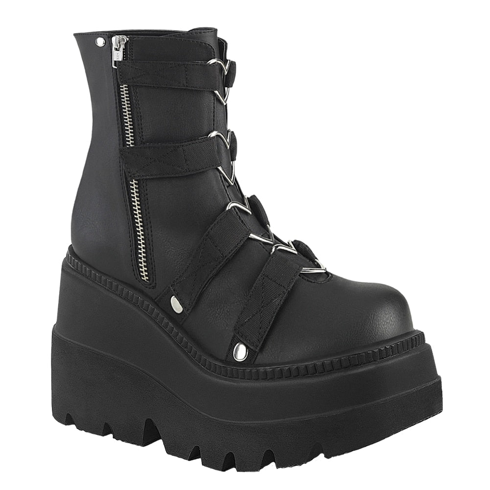Dark Grunge Heart Biker Boots