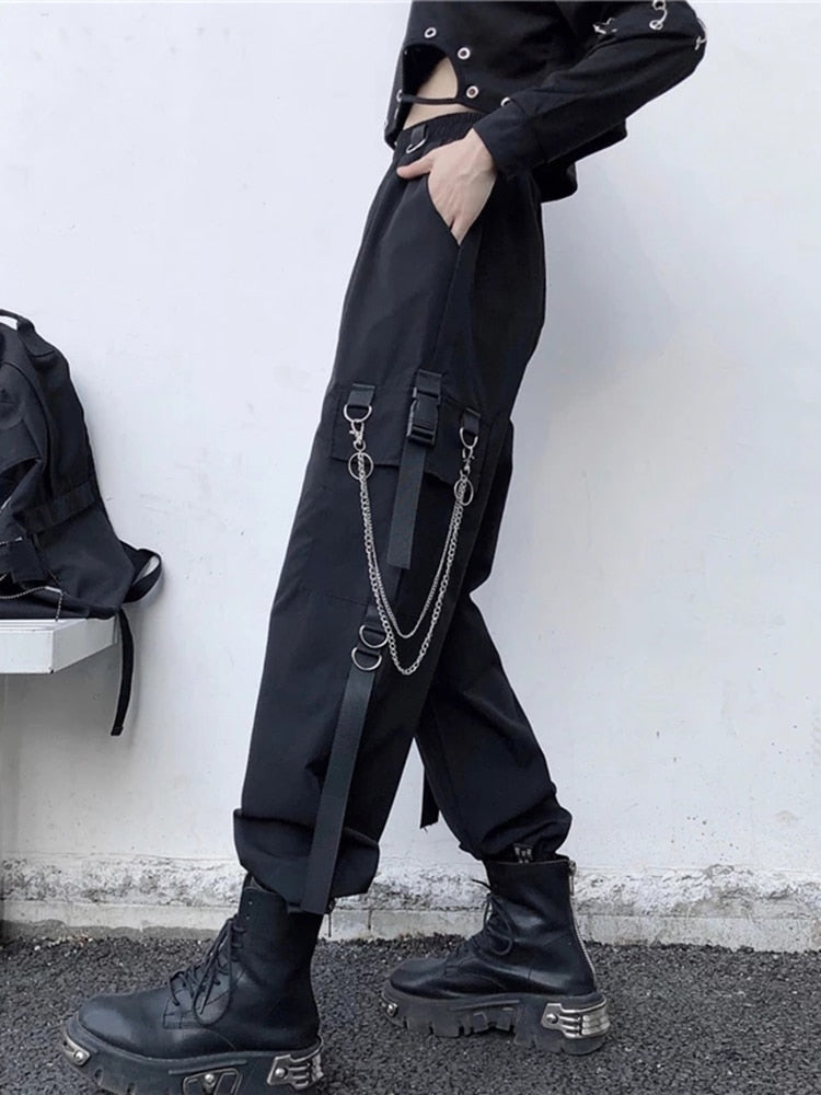 Techwear Cargo Pants Black