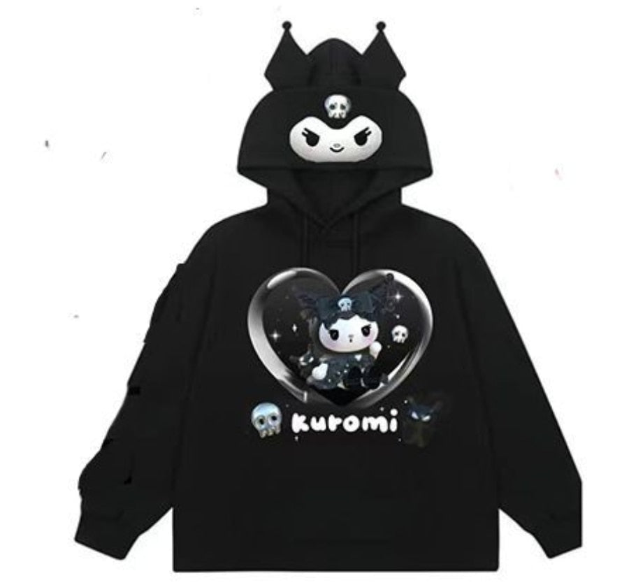 Sanriocore Kuromi Little Devil Hoodie Sweatshirt
