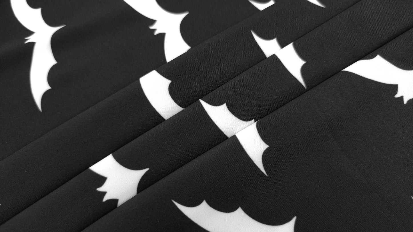 Gothic Black Bat Pattern Dress
