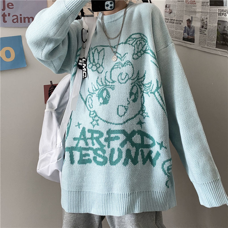 Sailor Moon Anime Pastel Goth Sweater