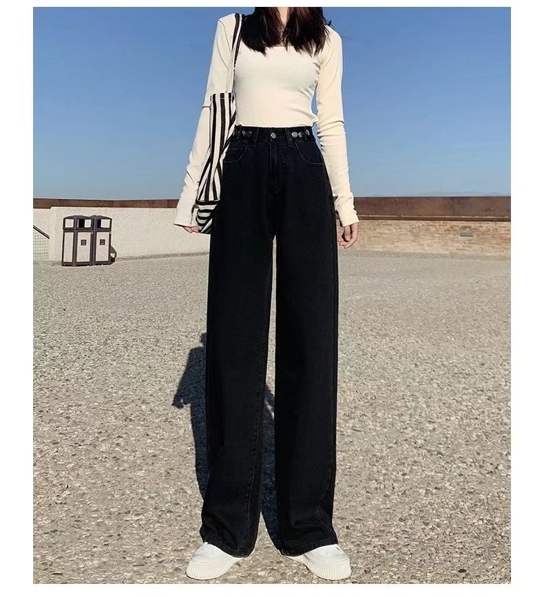 Y2K Grunge High Waist Denim Pants Wide Leg