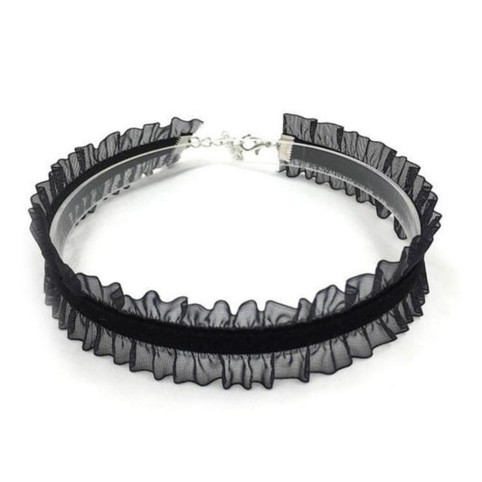 Dark Lolita Choker Necklace Black