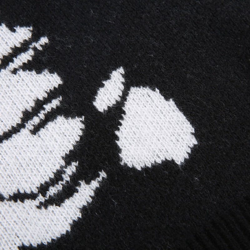 Gothic Aesthetic Skeleton Sweater