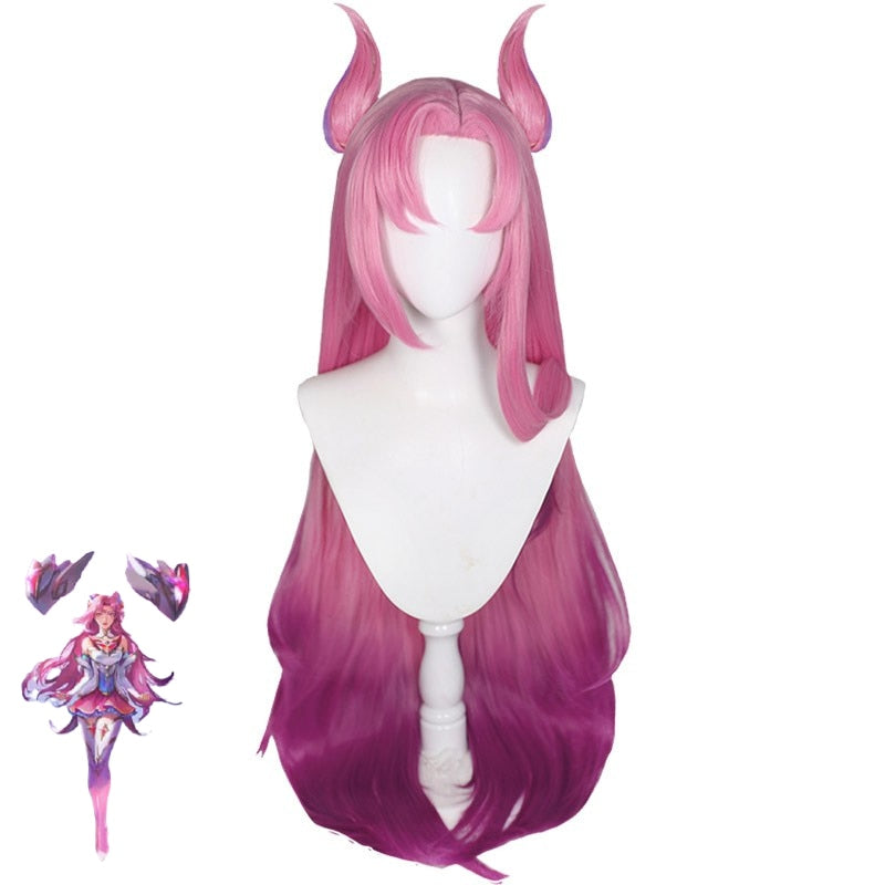 Star Guardian Kaisa Cosplay Pink Hair Wig 100cm