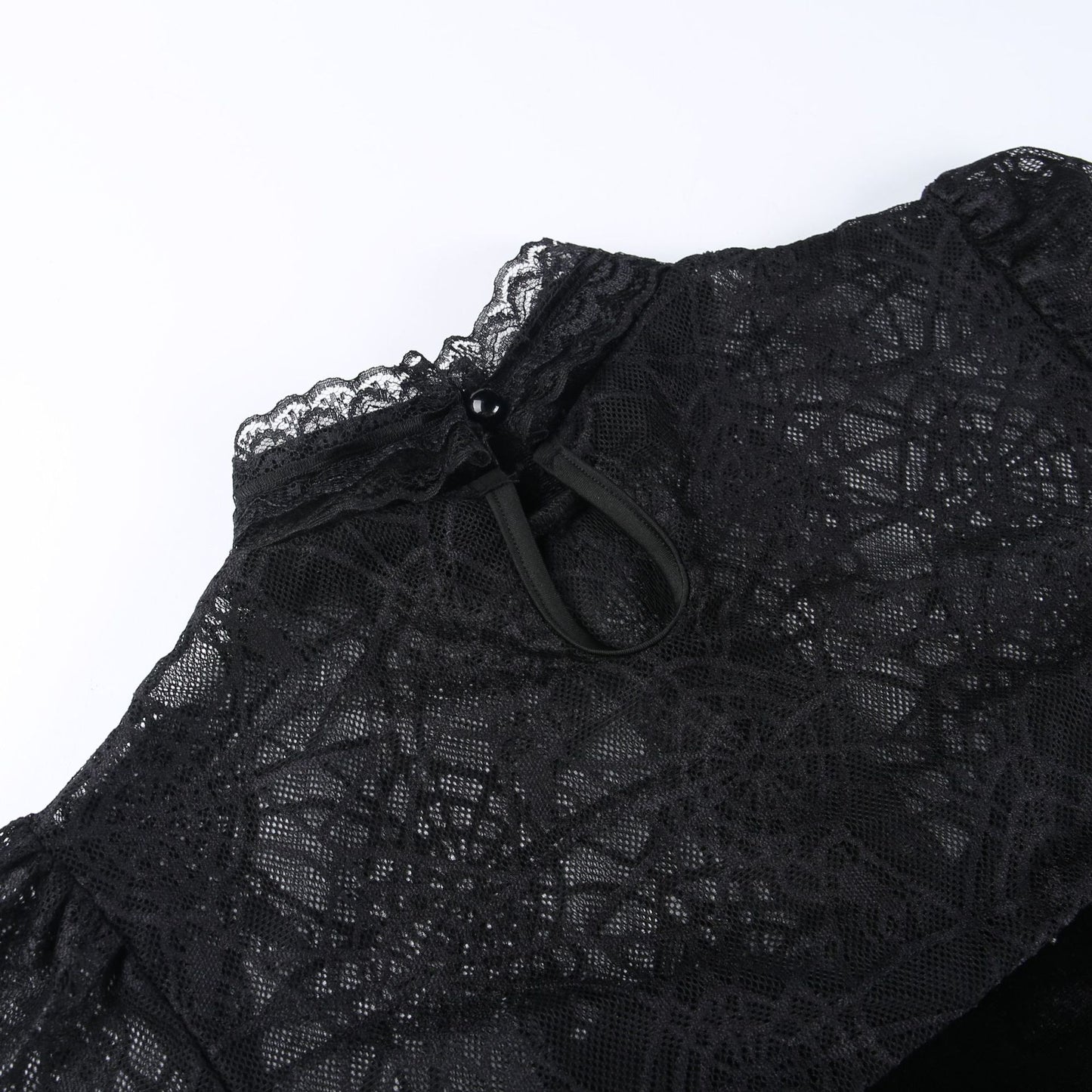 Gothic Elegant Lace Velvet Blouse
