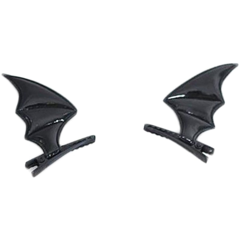 Gothic Bat Wings Hair Clips