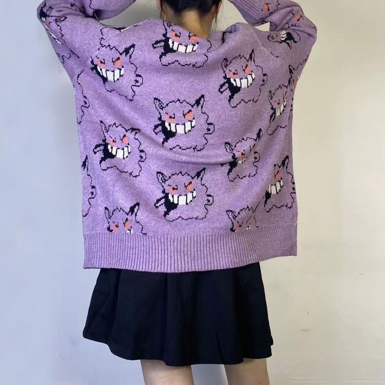 Pokemon Gengar Knitted Sweater