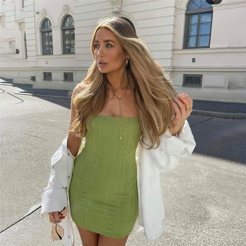Pretty Bodycon Knitted Mini Dress