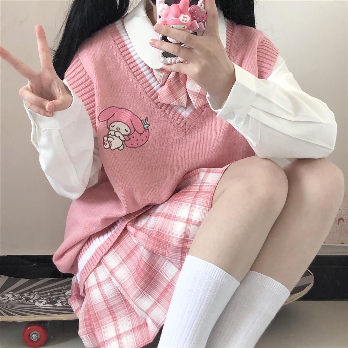 Kawaii Sweater Vest My Melody Pink