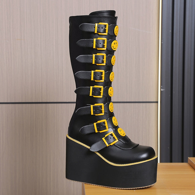 Punk Smiley Egirl Boots