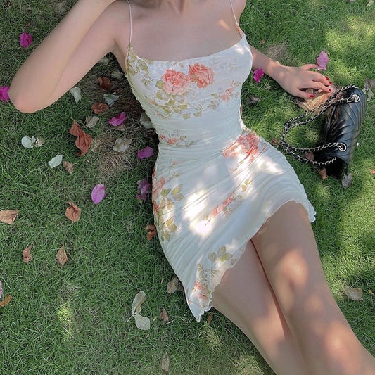 Soft Girl Aesthetic Floral Mini Sundress
