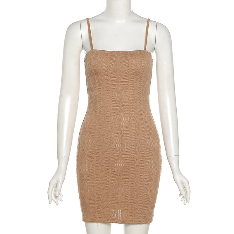 Pretty Bodycon Knitted Mini Dress